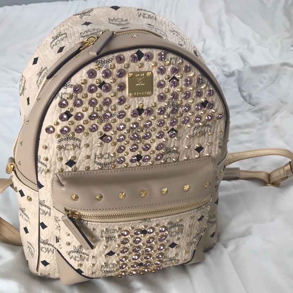 MCM SWAROVSKI Crystal Backpack RARE